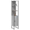 vidaXL Bathroom Cabinet Grey Sonoma 33x33x185.5 cm Engineered Wood