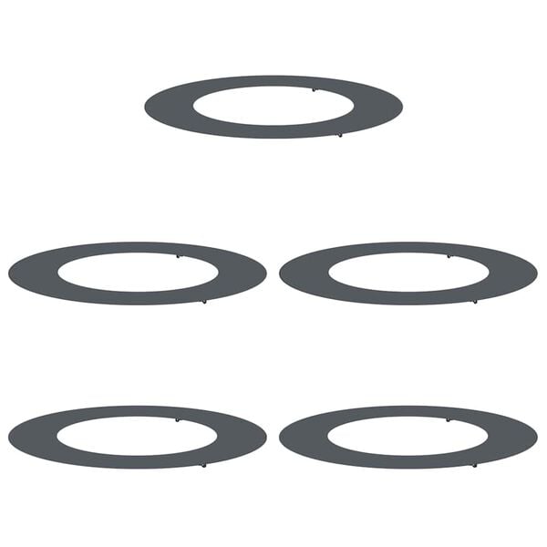 vidaXL suitable for Flat Tree Rings 5 pcs Anthracite &Oslash;50 / 80 cm Steel