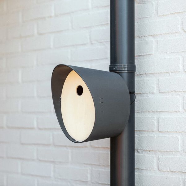 Capi Bird House Oval 1 24x19x23 cm Wood and Anthracite