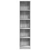 vidaXL Bookcase Grey Sonoma 40x24x176 cm Engineered Wood