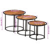 vidaXL Nesting Tables 3 pcs Solid Wood Acacia