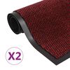 vidaXL Door Mat | Set of 2 | Red | Tufted Polypropylene | 120 x 180 cm