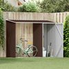 vidaXL Garden Firewood Shed Brown 245x98x159 cm Galvanised Steel