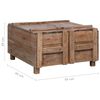 vidaXL Coffee Table 65x65x38 cm Solid Mahogany Wood