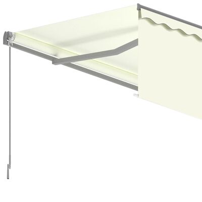 vidaXL Manual Retractable Awning with Blind 6x3m Cream