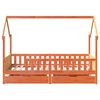 vidaXL Kids Bed Frame with Drawers without Mattress 90x200 cm Solid Wood