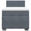 vidaXL Box Spring Bed with Mattress Dark Grey 90x200 cm Velvet