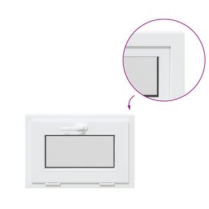 vidaXL Basement Window RISOR 60x40 cm Tilt 2 Glazing White