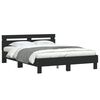 vidaXL Bed Frame with LED without Mattress Black 140x190 cm