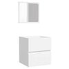 vidaXL Bathroom Cabinet with Mirror White Engineered Wood