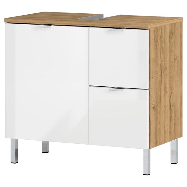 Germania Wash Basin Base Cabinet GW-Mauresa 60x34x56 cm White and Grandson-oak