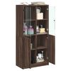 vidaXL Highboard with Doors Brown Oak 68x37x142 cm Engineered Wood