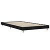 vidaXL Bed Frame without Mattress Black 90x200 cm Engineered Wood
