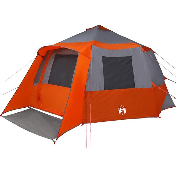 vidaXL Cabin Tent with Roof Grey and Orange 500 x 500 x 294 cm