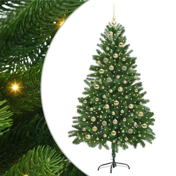 vidaXL Christmas Tree with 300 LEDs with Stand Green 180 cm PE