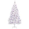 vidaXL Artificial Hinged Christmas Tree White 240 cm PVC and Steel
