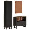 vidaXL 3 Piece Bathroom Furniture Set Solid Wood Acacia