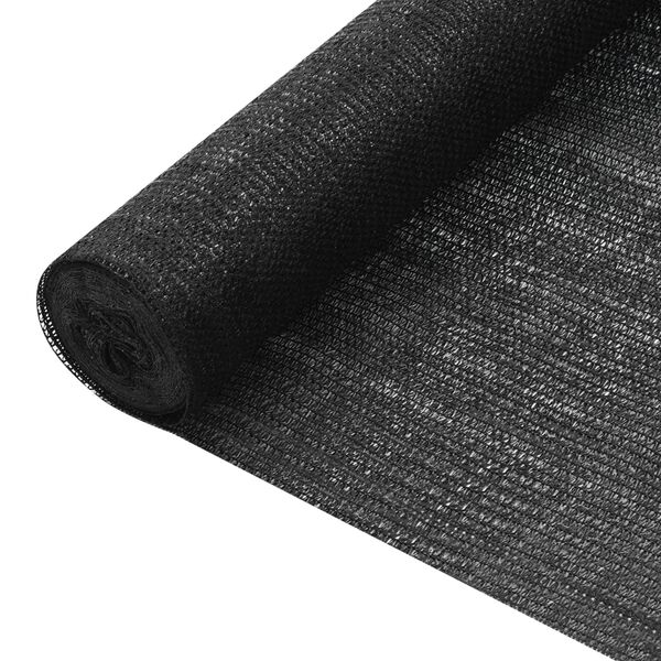 vidaXL Privacy Net Black 3.6x50 m HDPE 75 g/m&sup2;
