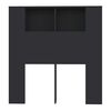 vidaXL Headboard Cabinet Black 100x18.5x102.5 cm