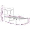 vidaXL Metal Bed Frame without Mattress with Headboard Black 90x200cm