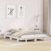 vidaXL Bed Frame without Mattress White 120x190 cm Small Double Solid Wood Pine