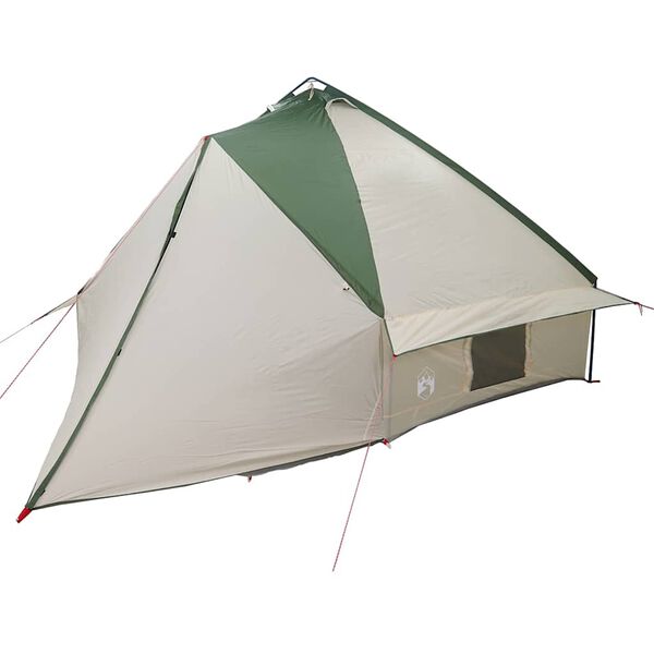 vidaXL Teepee Tent with Roof Green and White 567 x 470 x 242 cm