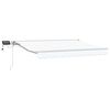 vidaXL Manual Awning Frame with LEDs White 3 x 2.5 m