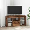 vidaXL Corner LED TV Cabinet Old Wood 100 x 40 x 50 cm Engineered Wood