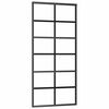 vidaXL Sliding Door ESG Glass and Aluminium 90x205 cm Black