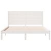 vidaXL Extra Long Bed Frame without Mattress White 160x220 cm Solid Wood