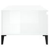 vidaXL Coffee Table High Gloss White 90x50x36.5 cm Engineered Wood