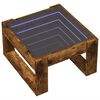 vidaXL Coffee Table with Infinity LED Smoked Oak 50x53x30 cm