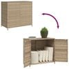 vidaXL Garden Storage Cabinet Beige 83x45x76 cm Poly Rattan