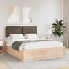 vidaXL Bed Frame with Upholstered Headboard Taupe 150 x 200 cm