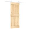 vidaXL Sliding Door 80 x 210 cm Solid Pine Wood (Untreated)