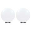 vidaXL LED Bowl Lamps 2 pcs Spherical 50 cm PMMA