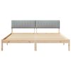 vidaXL Bed frame Brown and light grey 180 x 200 cm Solid pine wood