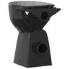 vidaXL Rimless Toilet 7 cm Extra Height Soft Close Ceramic Black