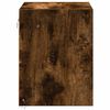 vidaXL Wall-mounted Bedside Cabinet with LED Lights Smoked Oak