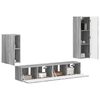 vidaXL TV Cabinet Set Wall-mounted 4 pcs Grey Sonoma Engineered Wood