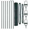 vidaXL Fence with Post Green 1.6 x 10 m Steel and PVC