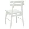 vidaXL Dining Chair 2 pcs White Solid Rubber Wood