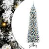 vidaXL Artificial Christmas Tree with 300 LEDs with Stand White 210 cm