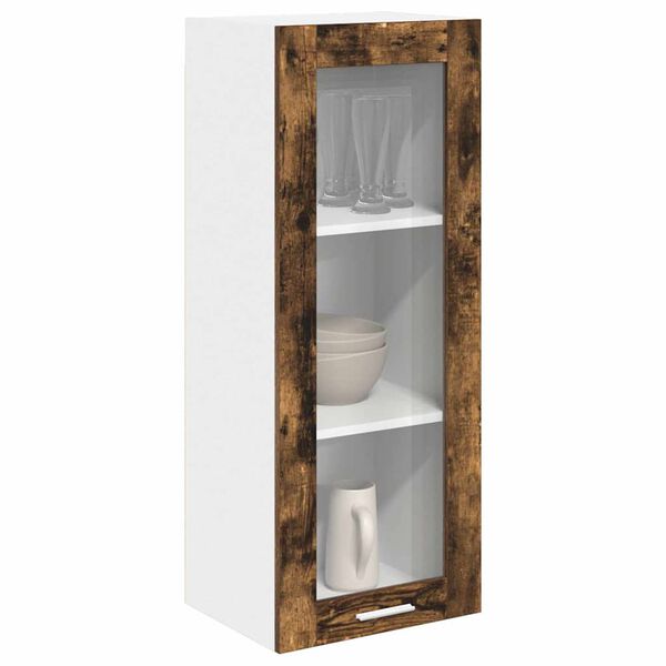 vidaXL Hanging Cabinet Smoked Oak 40 x 31 x 100 cm Engineered Wood