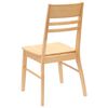 vidaXL Dining Chairs 2 pcs Natural 43 x 54 x 89 cm Solid Rubber Wood