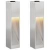 vidaXL Solar Led Pathway Light 2 pcs Warm White 18 x 18 x 80 cm