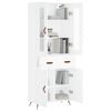 vidaXL Highboard White 69.5x34x180 cm Engineered Wood