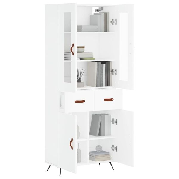 vidaXL Highboard White 69.5x34x180 cm Engineered Wood