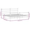 vidaXL Metal Bed Frame without Mattress with Footboard&nbsp;Black 183x213cm