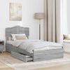 vidaXL Storage Bed with Drawer Grey Sonoma 70 x 190 cm Engineered Wood